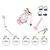 Transparent Cobra Nub Chastity Kit With Urethral - 3d-chastity