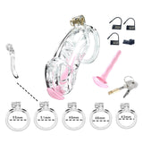 Transparent Cobra Maxi Chastity Kit With Urethral - 3d-chastity