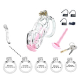 Transparent Cobra Standard Chastity Kit With Urethral