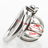 Small Metal Twisted Chastity Cage lock and ring | 3d-chastity