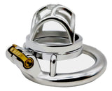 Tiny Steel Chastity Cage - No Erection Risk! lock and ring | 3d-chastity