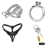 Chainmail Steel Chastity Cage with Belt material finish close | 3d-chastity
