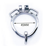 Round Ring Curved Ring with Ears Chastity Cage front | 3d-chastity