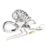 DIY Detachable Stainless Steel Male Chastity Device side | 3d-chastity