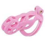 the Pink Mamba Chastity Cage material finish close | 3d-chastity