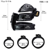 Breathable Plastic Chastity Cage with Dual Locks side | 3d-chastity