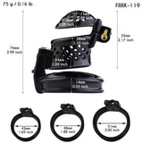 Breathable Plastic Chastity Cage with Dual Locks lock and ring | 3d-chastity