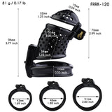 Breathable Plastic Chastity Cage with Dual Locks wearing | 3d-chastity