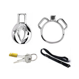 Steel Clitty Chastity Cage with Belt lock and ring | 3d-chastity