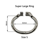 Flat Honeycomb Stainless Steel Chastity Device lock and ring | 3d-chastity