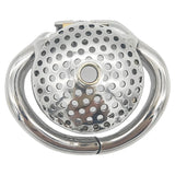 Flat Honeycomb Stainless Steel Chastity Device material finish close | 3d-chastity