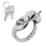 Flat Chastity Cage Adjustable lock and ring | 3d-chastity