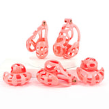 Ghost Chastity Cage with Balls Penis Rings material finish close | 3d-chastity