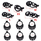 Ghost Chastity Cage with Balls Penis Rings side | 3d-chastity
