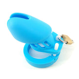 CB6000S Silicone Chastity Cage Blue wearing | 3d-chastity