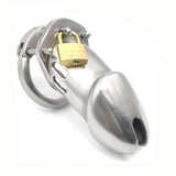 Metal Chastity Cage Long & Hard lock and ring | 3d-chastity