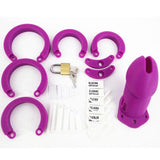 CB6000 Silicone Chastity Cage Purple side | 3d-chastity