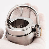 Heavy Duty Ball Stretcher Metal Locking Chastity Cage wearing | 3d-chastity