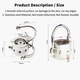 Heavy Duty Ball Stretcher Metal Locking Chastity Cage front | 3d-chastity