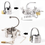 Heavy Duty Ball Stretcher Metal Locking Chastity Cage size and shape | 3d-chastity