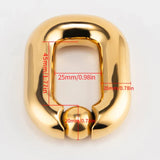 Stainless Steel Ball Stretcher Chastity Cage wearing | 3d-chastity