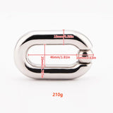 Stainless Steel Ball Stretcher Chastity Cage rear | 3d-chastity