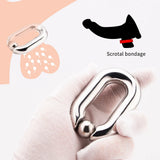 Stainless Steel Ball Stretcher Chastity Cage main product | 3d-chastity
