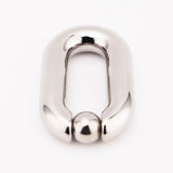 Stainless Steel Ball Stretcher Chastity Cage front | 3d-chastity