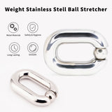 Stainless Steel Ball Stretcher Chastity Cage lock and ring | 3d-chastity