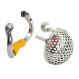 Stainless Steel Honeycomb Chastity Device wearing | 3d-chastity