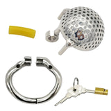 Stainless Steel Honeycomb Chastity Device size and shape | 3d-chastity