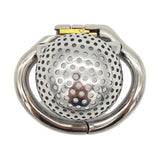Stainless Steel Honeycomb Chastity Device material finish close | 3d-chastity