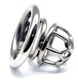 the Bullet Dungeon Small Steel Chastity Cage lock and ring | 3d-chastity