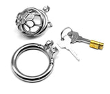the Bullet Dungeon Small Steel Chastity Cage wearing | 3d-chastity