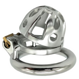 the Solid Dungeon Male Metal Chastity Cage 1.38" side | 3d-chastity