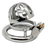 the Solid Dungeon Male Metal Chastity Cage 1.38" wearing | 3d-chastity