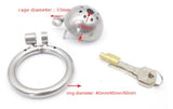 Tiny Seal Prison Steel Chastity Cage 1 InchLong lock and ring | 3d-chastity