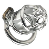 Plum Club Bullet Micro Chastity Cage 1.65" lock and ring | 3d-chastity
