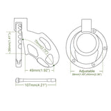 Adjustable Urethral Sounding Chastity Cage lock and ring | 3d-chastity