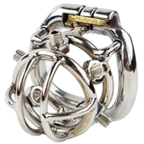 Screw-Me-If-You-Can Chastity Cage 2.28 Inch Long wearing | 3d-chastity