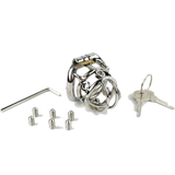 Screw-Me-If-You-Can Chastity Cage 2.28 Inch Long material finish close | 3d-chastity