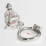 Stainless Steel Chastity Cage +Urethral Tube wearing | 3d-chastity