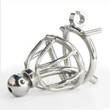 Stainless Steel Chastity Cage +Urethral Tube lock and ring | 3d-chastity