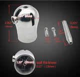 Titanium Chastity Cage with PA wearing | 3d-chastity