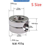 Metal Heavy Cockring Clamp Chastity Cage size and shape | 3d-chastity