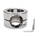 Metal Heavy Cockring Clamp Chastity Cage wearing | 3d-chastity