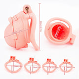 Slide Lightweight Spikes Chastity Cage material finish close | 3d-chastity