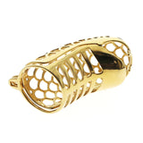 NEW 24K Gold 316 Stainless Steel Chastity Cage wearing | 3d-chastity