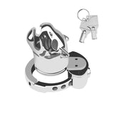 New BDSM Tiger Head Adjustable Male Chastity Cage side | 3d-chastity