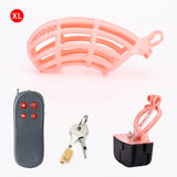 Pink Electric Shock Chastity Cage Set product photo 11 of | 3d-chastity